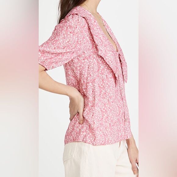 WAYF Amie Button Up Blouse - Picture 4 of 14